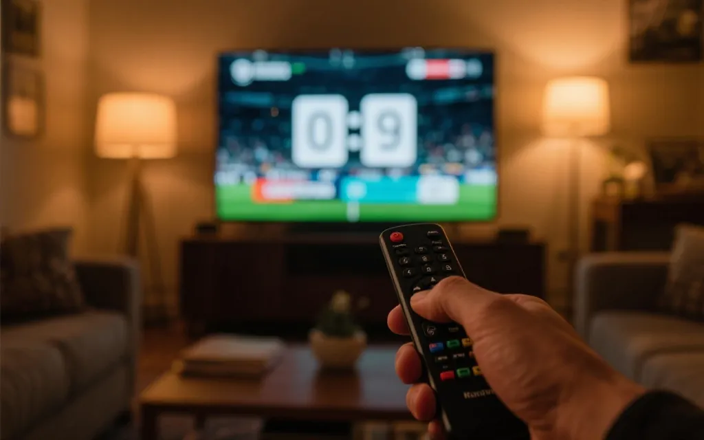 客厅电视播放体育赛事前的投屏与网络检查